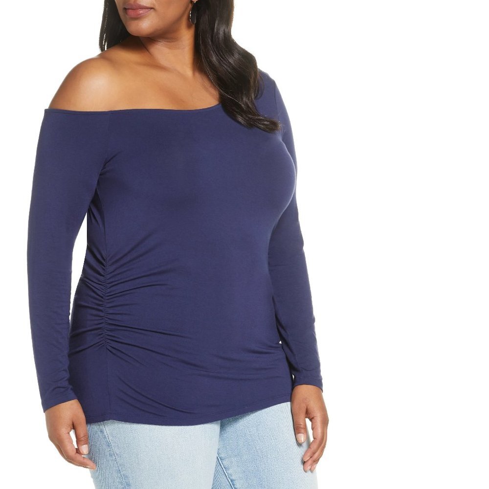 Halogen Off The Shoulder Knit Top Plus Size